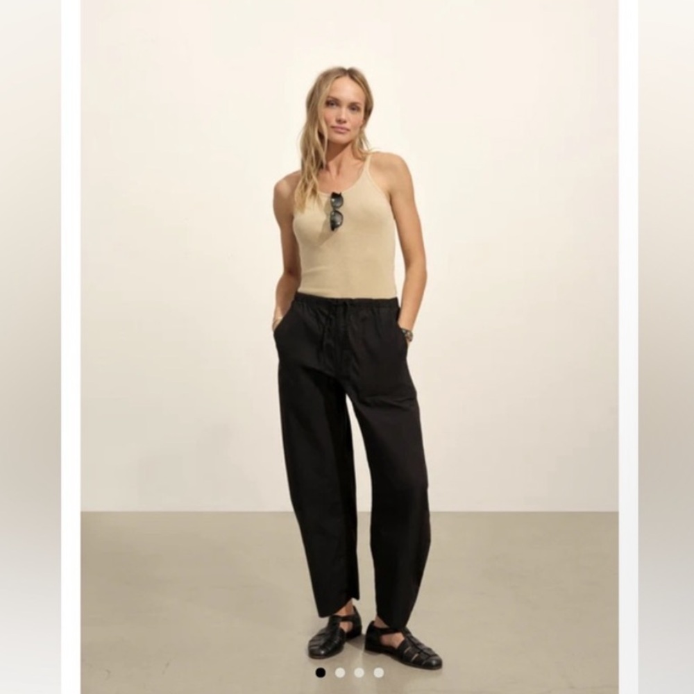 Buck Mason paperweight poplin pull on pant black size medium